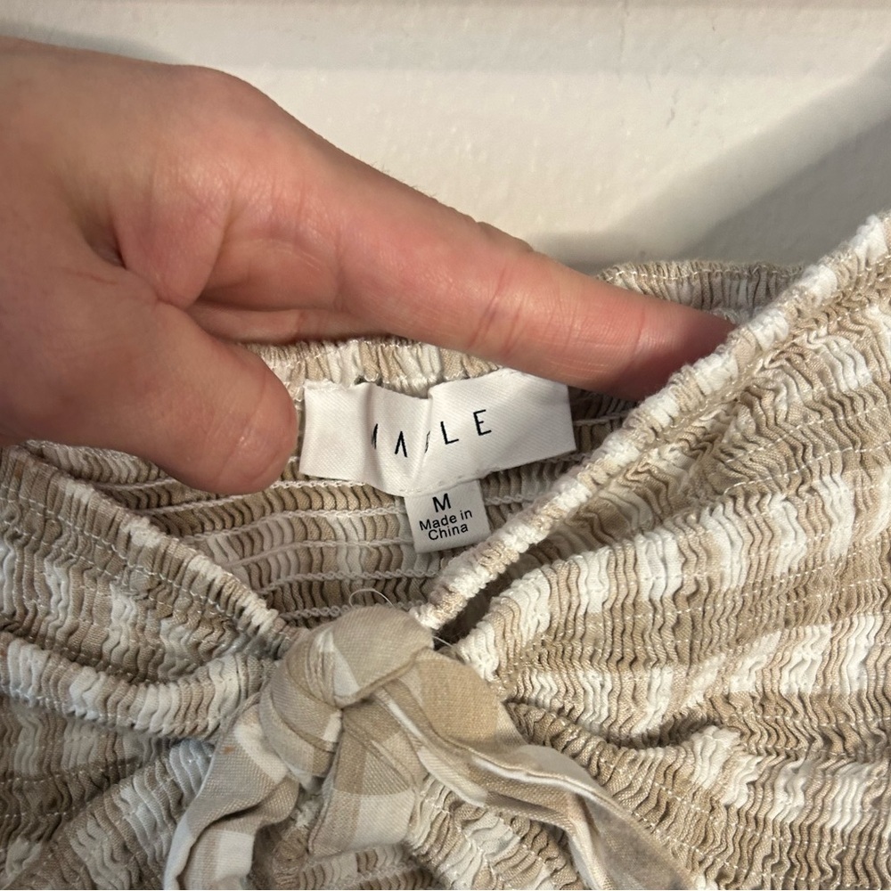 Mable Smocked Tie Front Ruffle Mini Dress - Picture 3 of 5